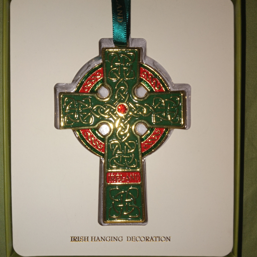 #38. Green and Red Celtic Holiday Ornaments